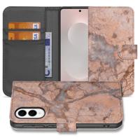 Samsung Galaxy S25 Edge | Bookcase | Marmer Oranje Samsung Galaxy S25 Edge | Bookcase | Marmer Oranje