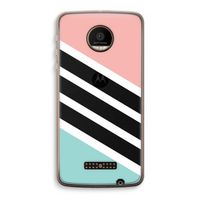 Strepen pastel: Motorola Moto Z Force Transparant Hoesje