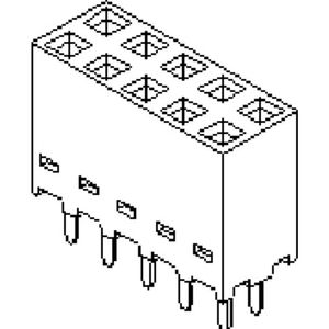 Molex 901512120 Female header, inbouw (standaard) Totaal aantal polen: 20 Rastermaat: 2.54 mm Inhoud: 1 stuk(s) Tube