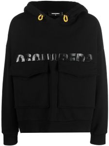 DSQUARED2 hoodie à poches cargo - Noir
