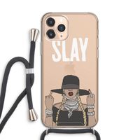 Slay All Day: iPhone 11 Pro Transparant Hoesje met koord