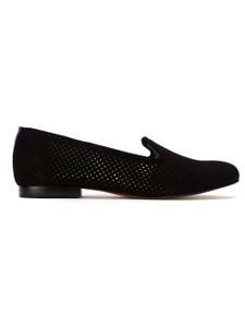 Blue Bird Shoes perforated suede loafers - Noir