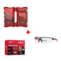 Milwaukee Shockwave borenset - voor multimateriaal + veiligheidsbril