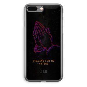 Praying For My Haters: iPhone 8 Plus Transparant Hoesje