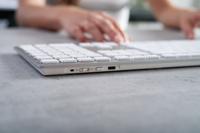 CHERRY KW 9100 SLIM FOR MAC toetsenbord Universeel USB + Bluetooth AZERTY Frans Zilver