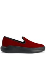 Giuseppe Zanotti mocassins Conley à plaque logo - Rouge - thumbnail