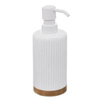 5Five Zeeppompje/dispenser - kunststeen - wit - 270 ml - navulbaar - toilet/badkamer/toilet