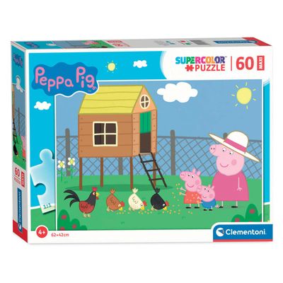 Clementoni maxi puzzel - peppa pig, 60st.