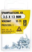 Spaanpl.schr. 3.5x13mm 25st - Deltafix