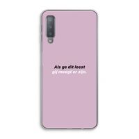 gij moogt er zijn: Samsung Galaxy A7 (2018) Transparant Hoesje