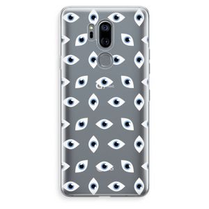 Eyes pattern: LG G7 Thinq Transparant Hoesje