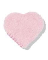 HEMA Notitieboek 18.5x17cm hartvorm fluffy roze