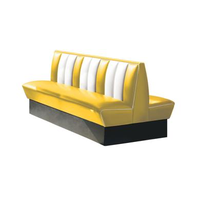 Classic Retro Diner Bank Bel Air HW180 DB Geel Classic Retro Diner Bank Bel Air HW180 DB Geel