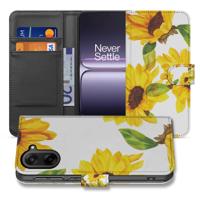Zonnebloemen Wallet Hoesje Voor OnePlus Nord CE 5 | Portemonnee Hoesje