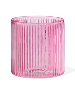 HEMA Glas Voor Geurkaars XS Ribbel Roze (roze)