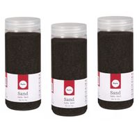 5x pakjes fijn decoratie zand zwart 475 ml