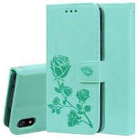 Rose reliëf horizontale Flip PU lederen draagtas met houder & kaartsleuven & portemonnee voor Xiaomi Redmi 7A (groen)