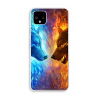 Fire & Ice: Pixel 4 XL Transparant Hoesje Fire & Ice: Pixel 4 XL Transparant Hoesje