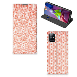 Samsung Galaxy M51 Hoesje met Magneet Pattern Orange