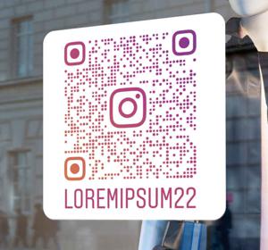 Gepersonaliseerde instagram qr-code sticker