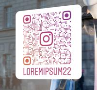 Gepersonaliseerde instagram qr-code sticker