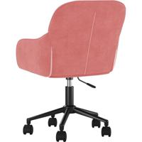 The Living Store Eetkamerstoelen - Roze Fluweel - 56 x 61 cm - Verstelbare hoogte - Stevig frame - thumbnail