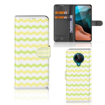 Xiaomi Poco F2 Pro | Telefoon Hoesje | Waves Yellow | Portemonnee hoesje