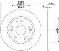 Remschijf Gecoat 55276PRO 8DD355117091