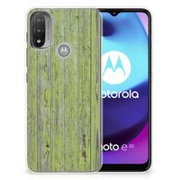 Motorola Moto E20 | E40 Bumper Hoesje Green Wood