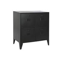 Ladekast Home ESPRIT Zwart Metaal Loft 75 x 45 x 80 cm