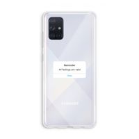 Reminder: Galaxy A71 Transparant Hoesje