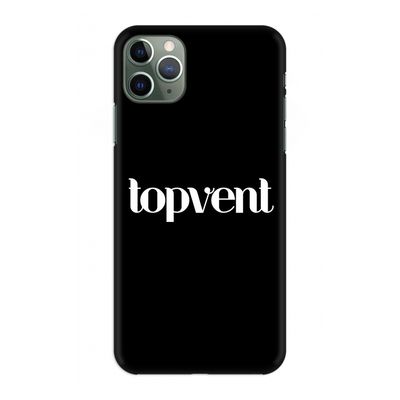 Topvent Zwart: Volledig geprint iPhone 11 Pro Max Hoesje