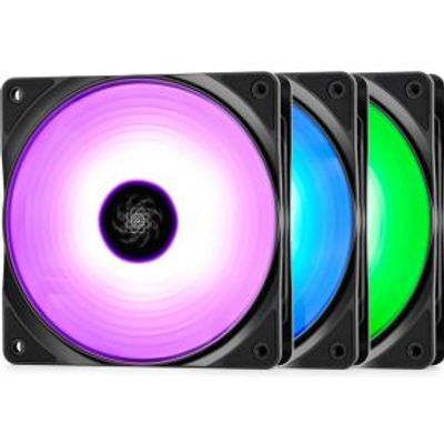 DeepCool RF 120 " 3 in 1 Computer behuizing Ventilator 12 cm Zwart 3 stuk(s)
