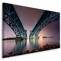 Schilderij South Grand Island Bridge, multi-gekleurd, premium print - thumbnail