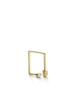 Shihara boucle d'oreille Twist Square 01 en or 18ct pavée de diamants