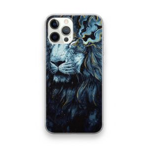 Darkness Lion: iPhone 12 Pro Transparant Hoesje