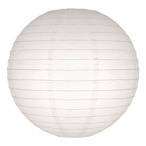 25x stuks Luxe bol lampionnen wit 25 cm