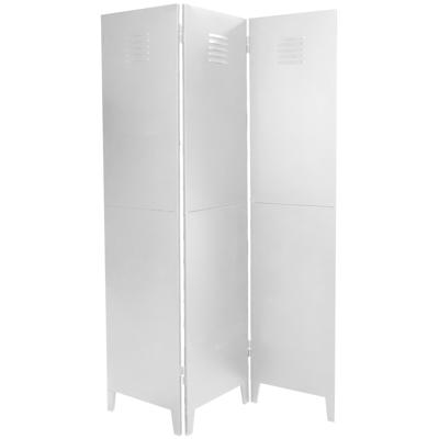 Urban Living Kamerscherm - 3 panelen - wit - metaal - 120 x 170 cm - roomdevider