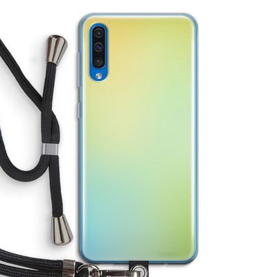 Minty mist pastel: Samsung Galaxy A50 Transparant Hoesje met koord