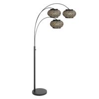 Steinhauer VloerlampNox Light met bamboe kappen - 4494ZW