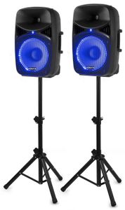 Retourdeal - Vonyx VPS122A geluidsinstallatie 800W met stands en LED&apos;s