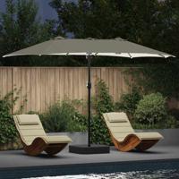 Tuinparasol Zand 385 x 209 x 244 cm Stof