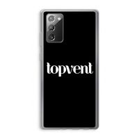 Topvent Zwart: Samsung Galaxy Note 20 / Note 20 5G Transparant Hoesje