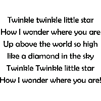 Twinkle twinkle little star - Muursticker