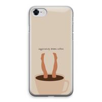 Aggressively drinks coffee: iPhone 8 Transparant Hoesje