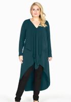 Yoek Tunic pointy layer | Groen | Maat 40