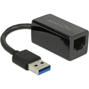 DeLOCK SuperSpeed USB-A (USB 3.1 Gen 1) male > Gigabit LAN 10/100/1000 Mbps compact adapter 12,7 centimeter