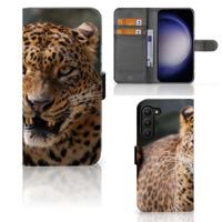 Samsung Galaxy S23 Plus | Telefoonhoesje | Met pasjeshouder | Luipaard