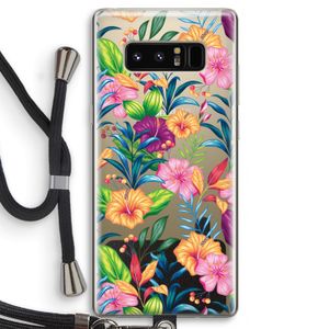 Tropisch 2: Samsung Galaxy Note 8 Transparant Hoesje met koord