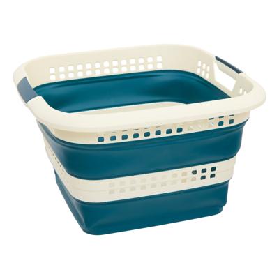 5Five Wasmand - 40L - blauw - PP - opvouwbaar - 49 x 49 x 49 cm - flexibel
